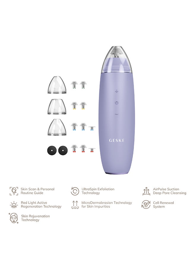 GESKE MicroDermabrasion Blackhead Remover| 7 in 1| Purple