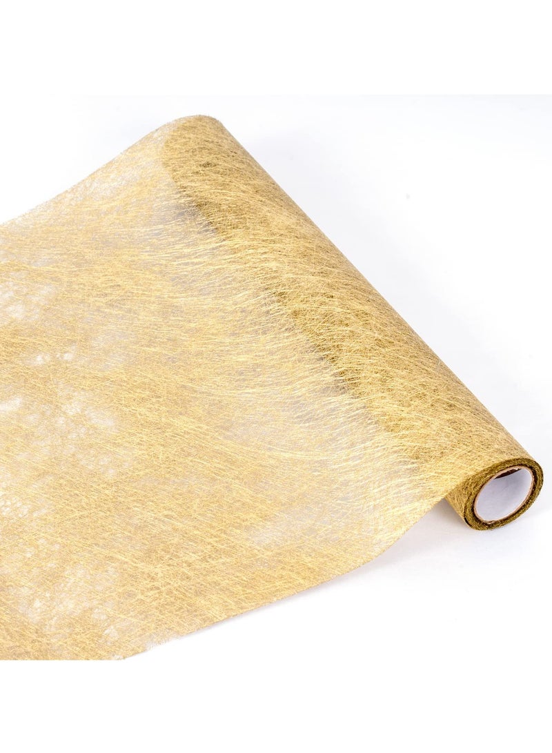 Table Runner Gold, Glitter Metallic Table Runner Roll 12 In x 36 Ft Gold Runner for Table, Event Party Supplies, Wedding, Birthday, Banquets, Graduation, Party Table Decorations