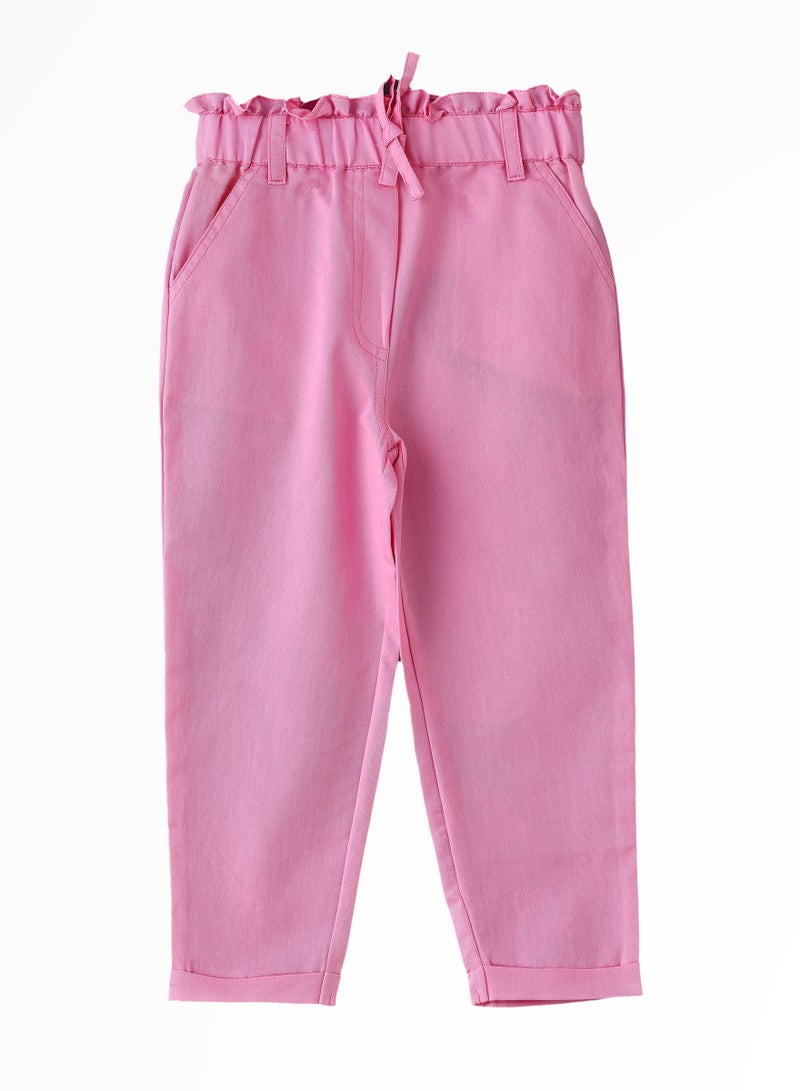 Sunny Explorations: Girls' Breathable Pants Comfy Fun & Spring Adventures