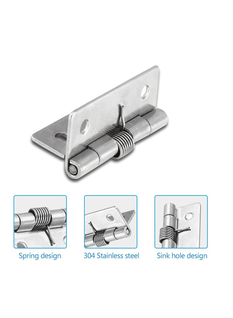 Self Closing Door Hinges 2 Inch Set of 4 Spring Hinge Automatic Closer Soft Auto Close for Home