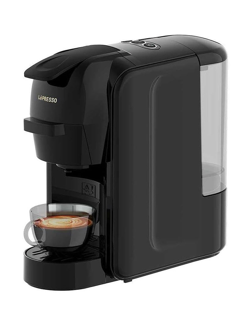 3-in-1 MultiCapsule Coffee Machine with 1450W and 0.6 Litre Capacity, LePresso Liet LPLIETBK - Black