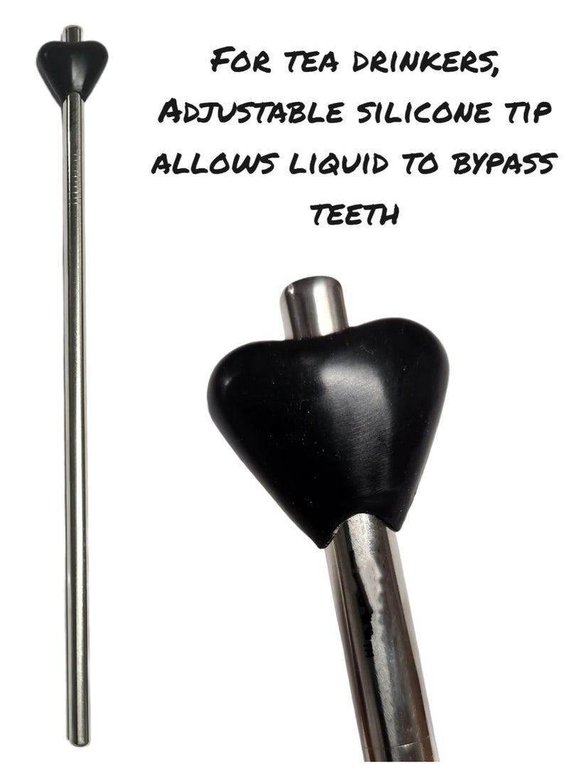 Stainless Steel Anti-Wrinkle Drinking Straws - Reusable Eco-Friendly Straws with Cleaning Brush - Compatible with Two 40 oz Tumblers, Perfect Alternative to Plastic Straws.