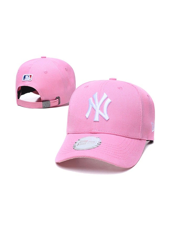 New Era 9Fort New York Yankees baseball cap duckbill cap sun hat pure cotton men's and women's outdoor sports pink