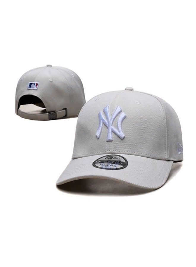 New Era 9Fort New York Yankees baseball cap duckbill cap sun hat pure cotton men's and women's outdoor sports beige