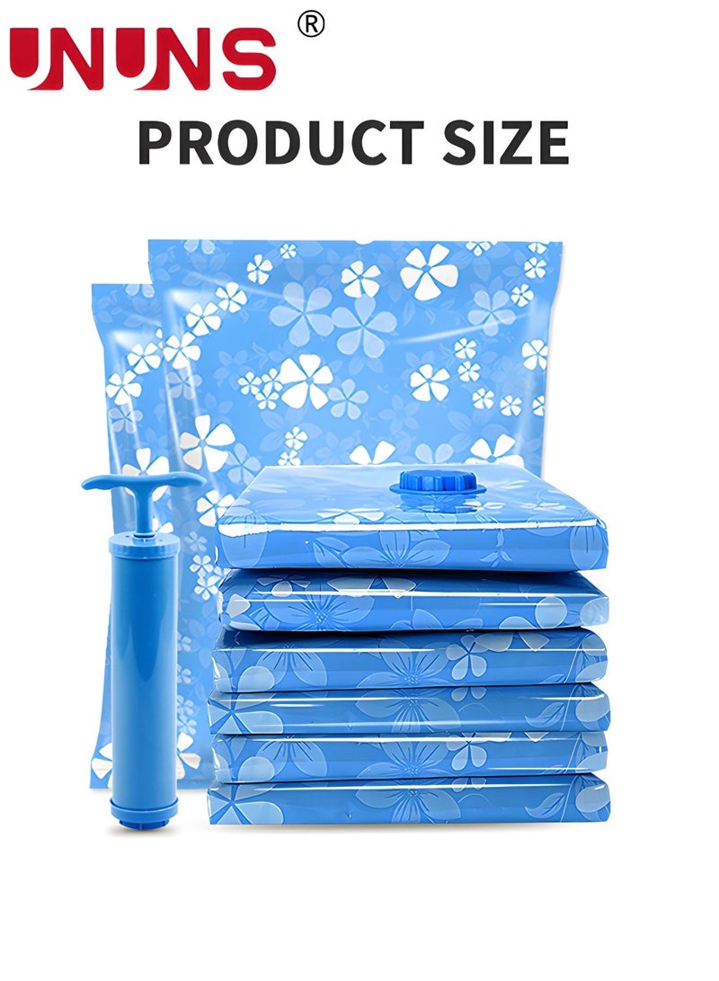 Vacuum Storage Bags,9-Piece Space Saver Bags With Hand Pump,2 Jumbo (100x80cm),2 Large (100x70cm),2 Medium (80x60cm),2 Small (60x40cm), Saver Vacuum Bags For Clothes