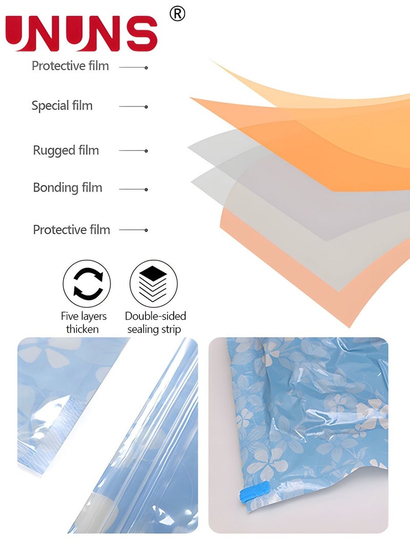 Vacuum Storage Bags,9-Piece Space Saver Bags With Hand Pump,2 Jumbo (100x80cm),2 Large (100x70cm),2 Medium (80x60cm),2 Small (60x40cm), Saver Vacuum Bags For Clothes