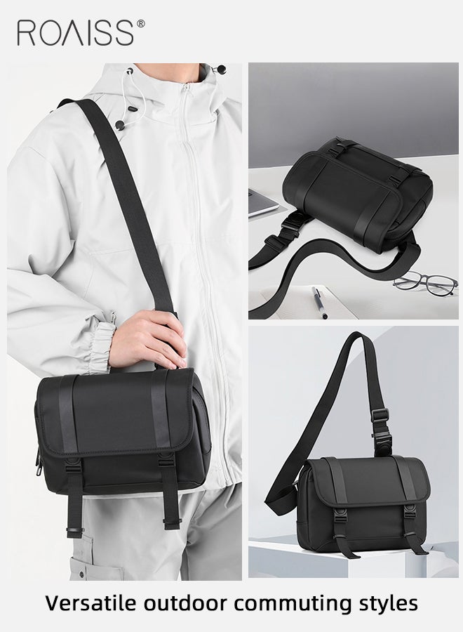 Business Casual Large Capacity Crossbody Bag for Men Fashionable Retro Adjustable Waterproof Shoulder Bag for Daily Commuting Travel or Sports Students Multifunctional Chest Bag