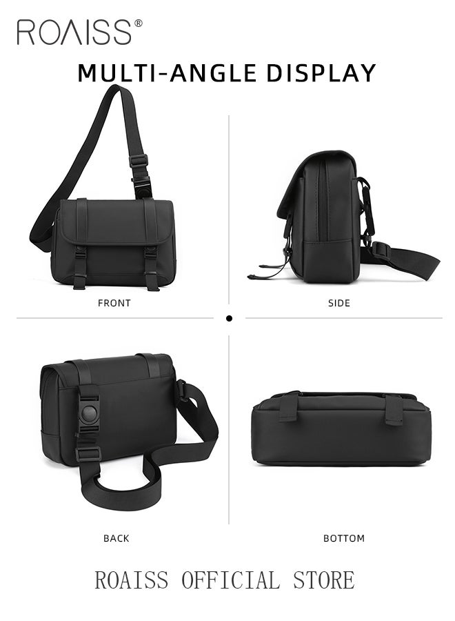 Business Casual Large Capacity Crossbody Bag for Men Fashionable Retro Adjustable Waterproof Shoulder Bag for Daily Commuting Travel or Sports Students Multifunctional Chest Bag