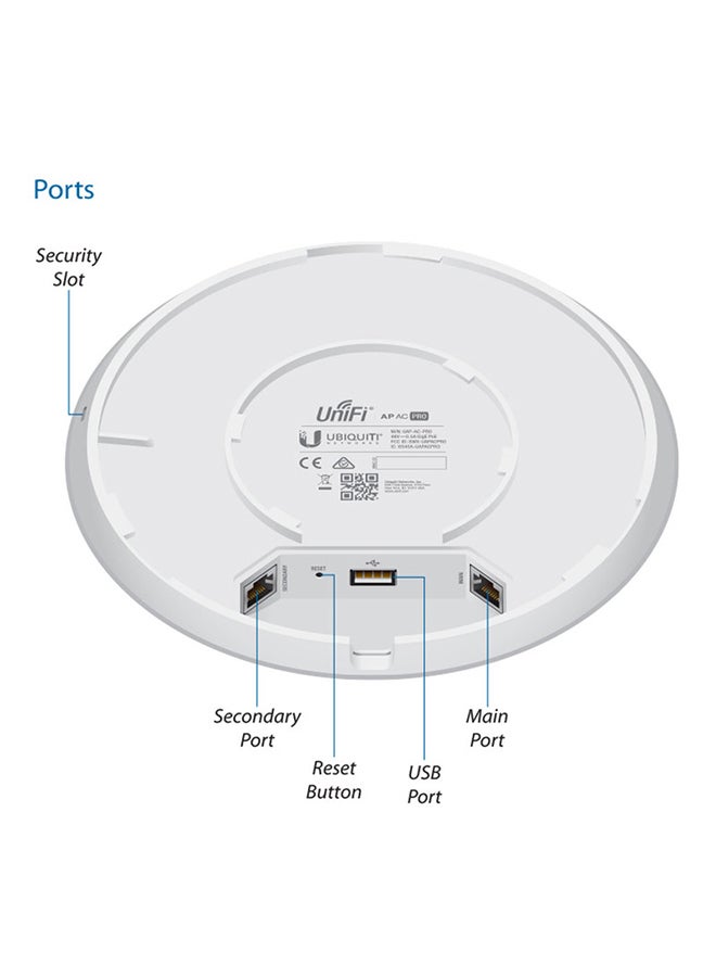 UAP-AC-PRO Access Point Wireless Dual Radio 802.11ac White