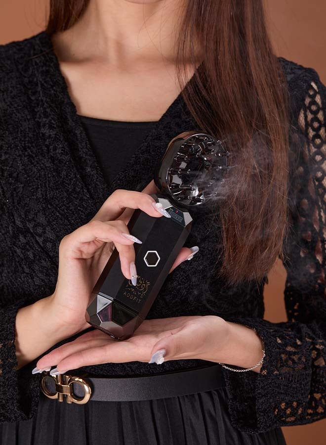 Electric Hair Comb Set Bukhoor Incense Burner Comb And Incense Black 8x3x3cm