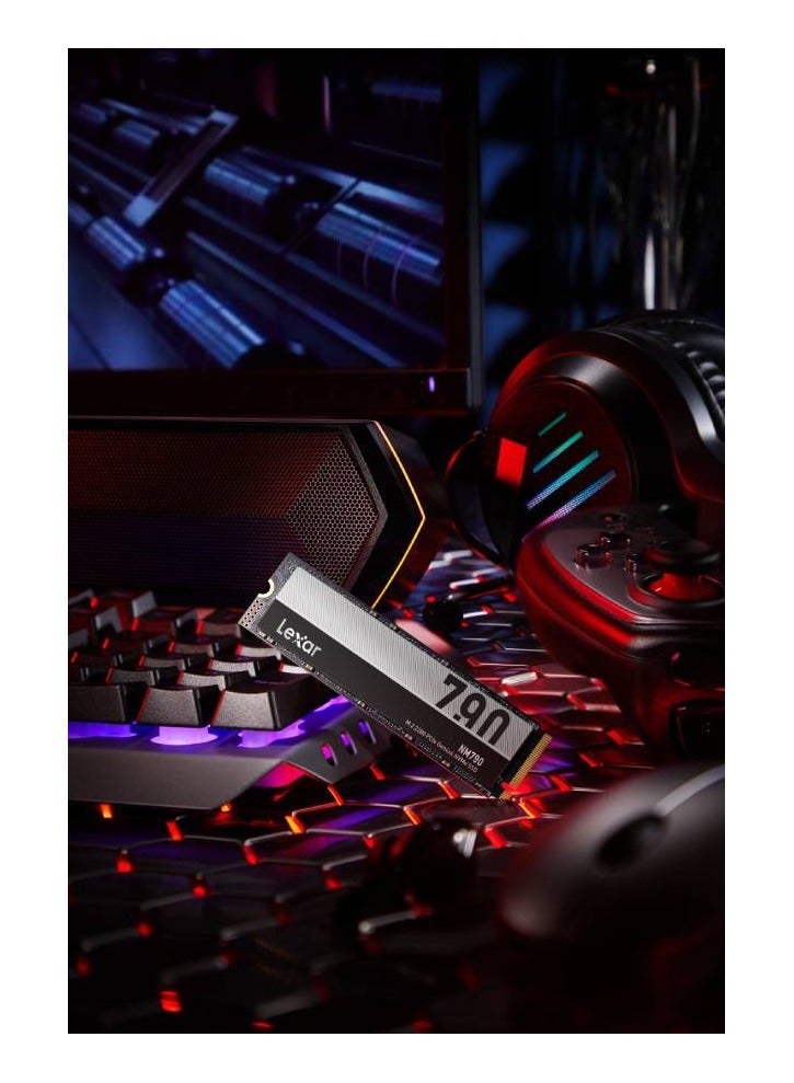 NM790 4TB M.2 2280 PCIe Gen4x4 NVMe Internal SSD, Up to 7400MB/s Read & Up to 6500MB/s Write Speeds, 1.5M Hours MTBF, 3000TBW Endurance, Compatible with PlayStation5, Black | LNM790X004T-RNNNG 4 TB