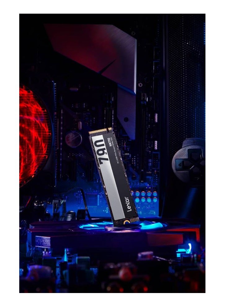 NM790 4TB M.2 2280 PCIe Gen4x4 NVMe Internal SSD, Up to 7400MB/s Read & Up to 6500MB/s Write Speeds, 1.5M Hours MTBF, 3000TBW Endurance, Compatible with PlayStation5, Black | LNM790X004T-RNNNG 4 TB