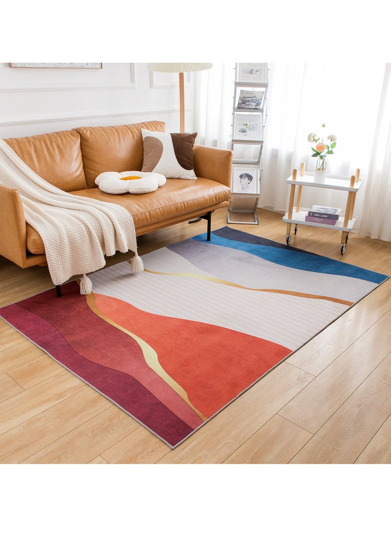 Modern Style Area Rug Non-Slip Super Soft Touch Living Room Bedroom Kitchen Decoration Of Carpet Floor Rug Rectangular 160x230cm