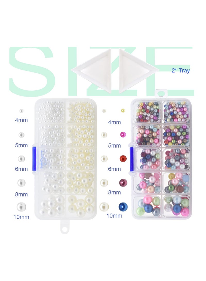 Pearl Setting Machine with Hand Press Tools, 5 Sizes of Colorful No-Hole Round Pearl Beads and Rivet Studs, Ideal for DIY Accessories on Hats, Clothes, and Skirts.