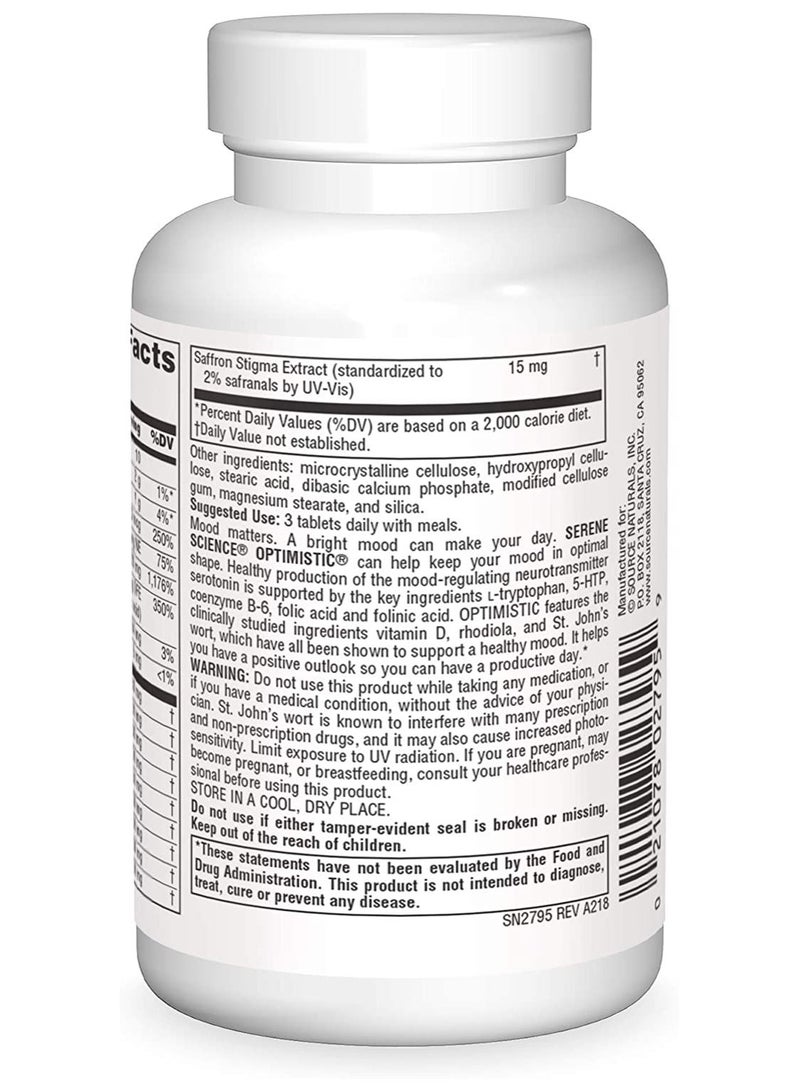 Source Naturals Serene Science Optimistic, 60 Tablets
