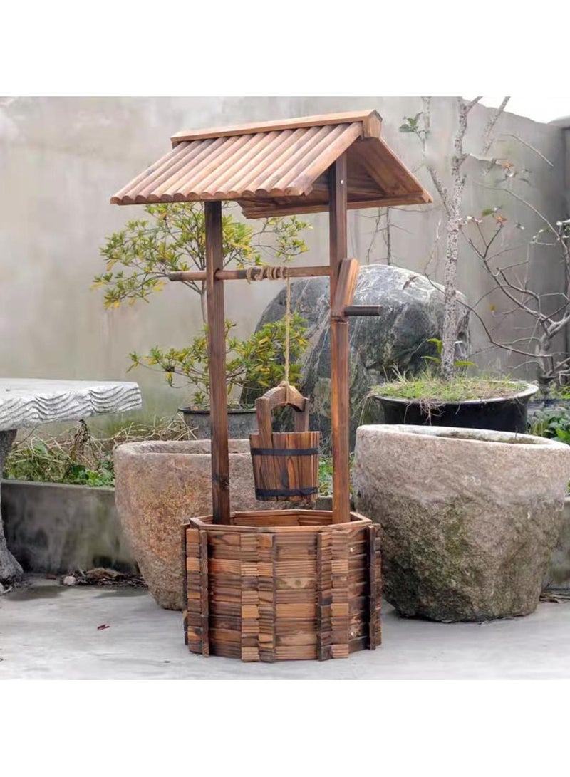 Wooden Flower Pot Brown 50x107x50cm