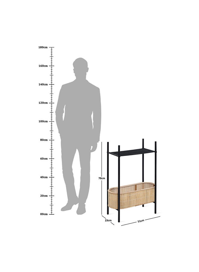 Century Plant Stand Black/Beige 51x78 cm