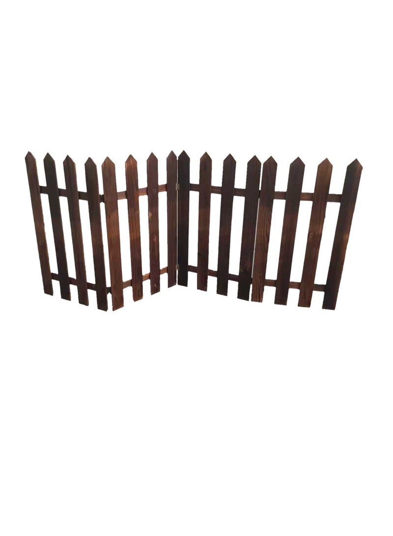 Pure Wood Picket Garden Decoration Solid Fence Landscape Border Lawn Edgings Wooden Flower Bed Interlocking Panels Animal Tree Barrier Stakes