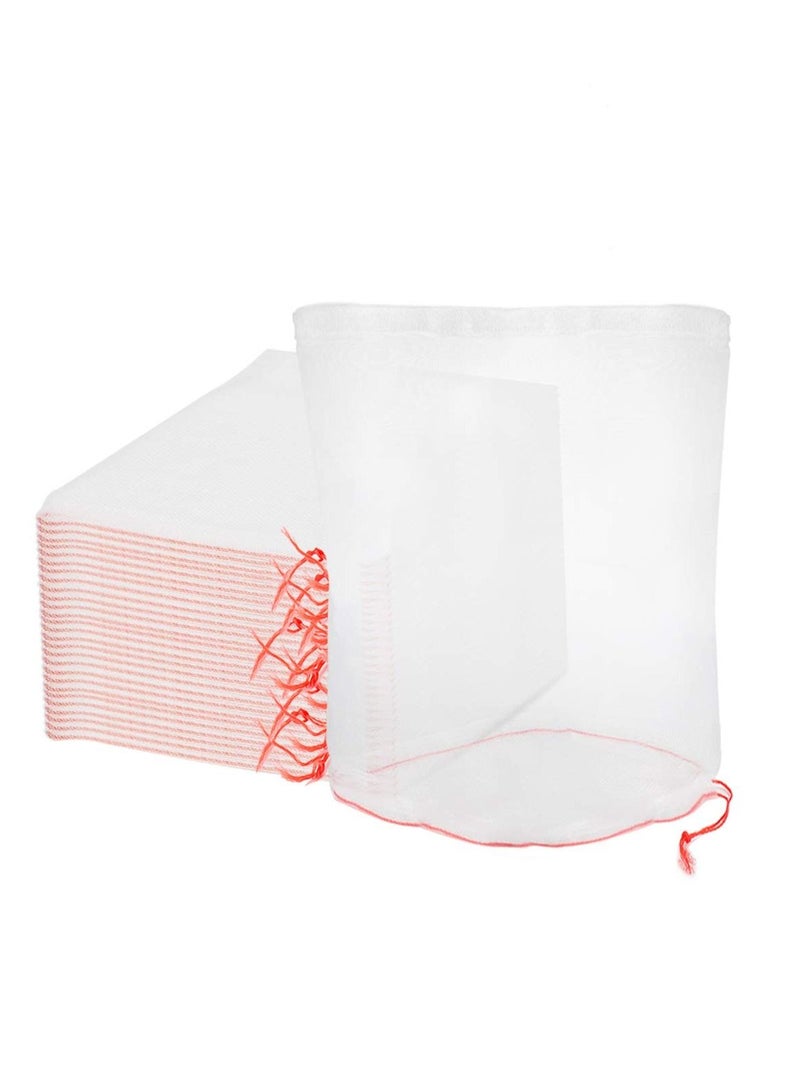 Fruits Protection Bags for Fruit Trees, Nylon Mesh Fruit Bags with Drawstrings to Prevent Insect Birds Squirrels, 6