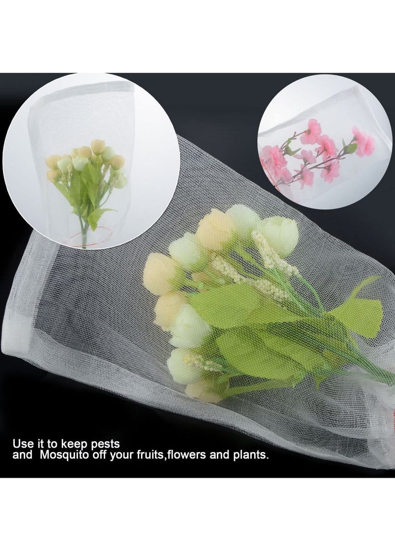 Fruits Protection Bags for Fruit Trees, Nylon Mesh Fruit Bags with Drawstrings to Prevent Insect Birds Squirrels, 6