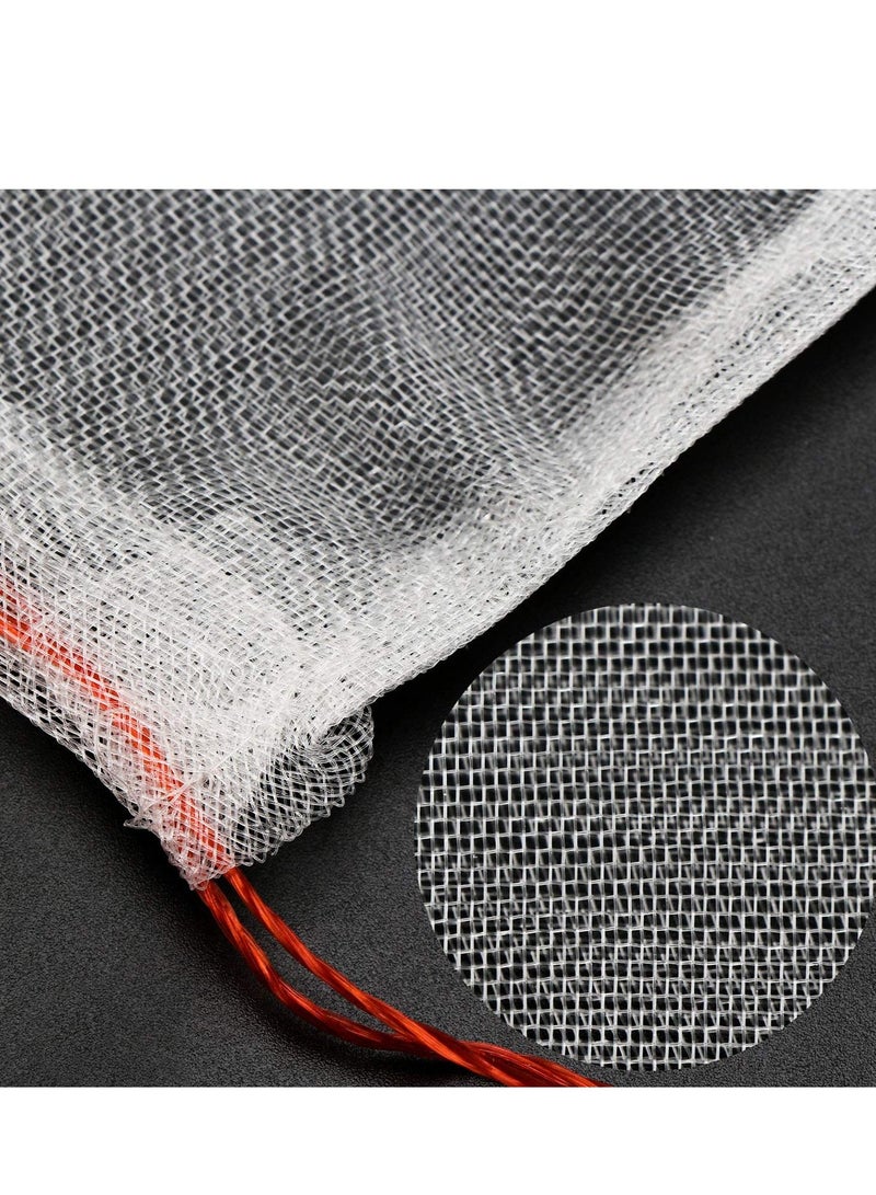 Fruits Protection Bags for Fruit Trees, Nylon Mesh Fruit Bags with Drawstrings to Prevent Insect Birds Squirrels, 6