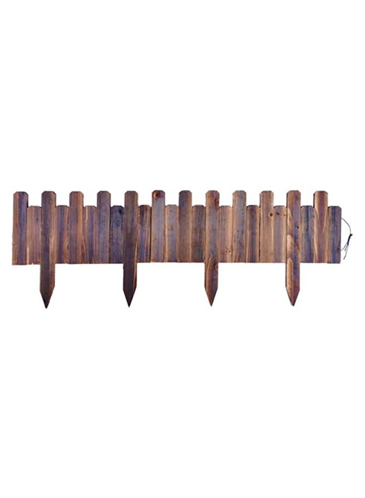 Wooden Picket Fence Brown 120x30cm