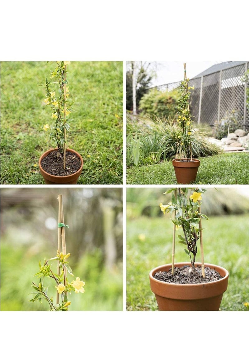 Natural Thick Bamboo Stakes Tall Garden Plant Stakes Flowers Vine Plants Support Garden Canes Poles Stakes Bamboo Rod Support Sticks 10pcs