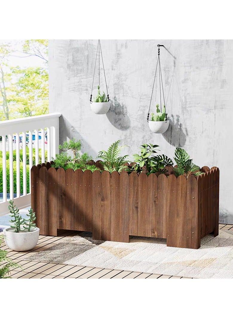 Wooden Flower Pot Elegantly Crafted Wood Planter for Indoor & Outdoor Gardens Vintage Charm with Modern Durability Perfect For Flowers Herbs & Small Trees