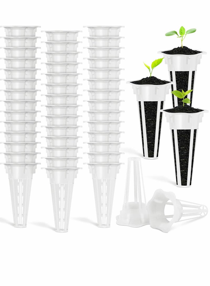 50PCS Grow Baskets, Plant Growing ContainersReplacement Basket Pod for Sponges and Hydroponic System (White)