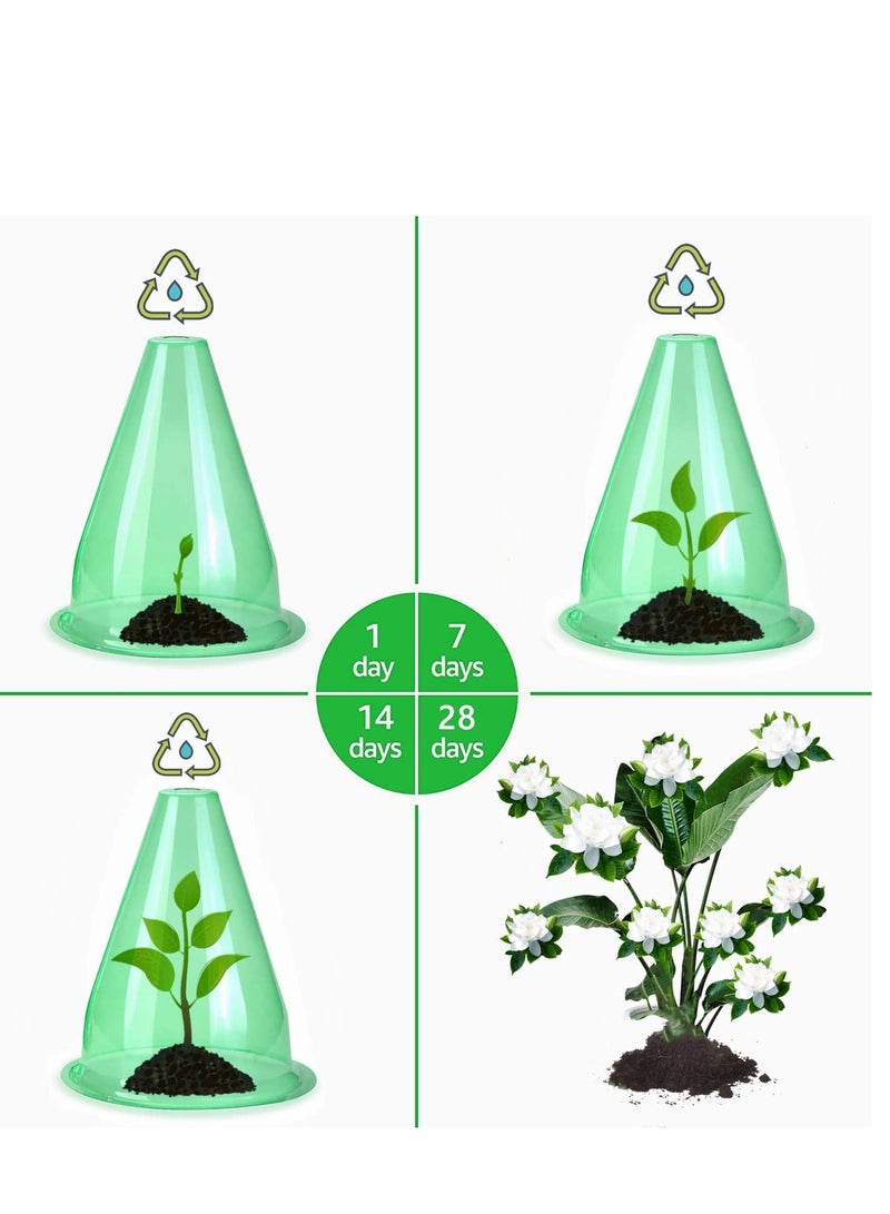 Garden Cloches for Plants, Reusable Plastic Small Plant Protector, Multifunctional Covers, Transparent Bell Jar to Protect Plants from Frost, Birds, Snail Damage Freeze Weather 12 Pack