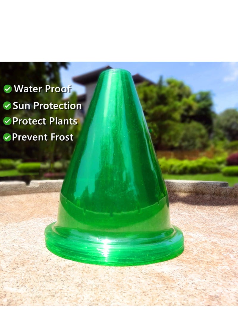 Garden Cloches for Plants, Reusable Plastic Small Plant Protector, Multifunctional Covers, Transparent Bell Jar to Protect Plants from Frost, Birds, Snail Damage Freeze Weather 12 Pack