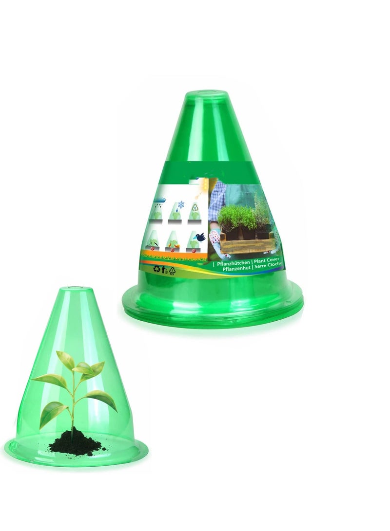 Garden Cloches for Plants, Reusable Plastic Small Plant Protector, Multifunctional Covers, Transparent Bell Jar to Protect Plants from Frost, Birds, Snail Damage Freeze Weather 12 Pack