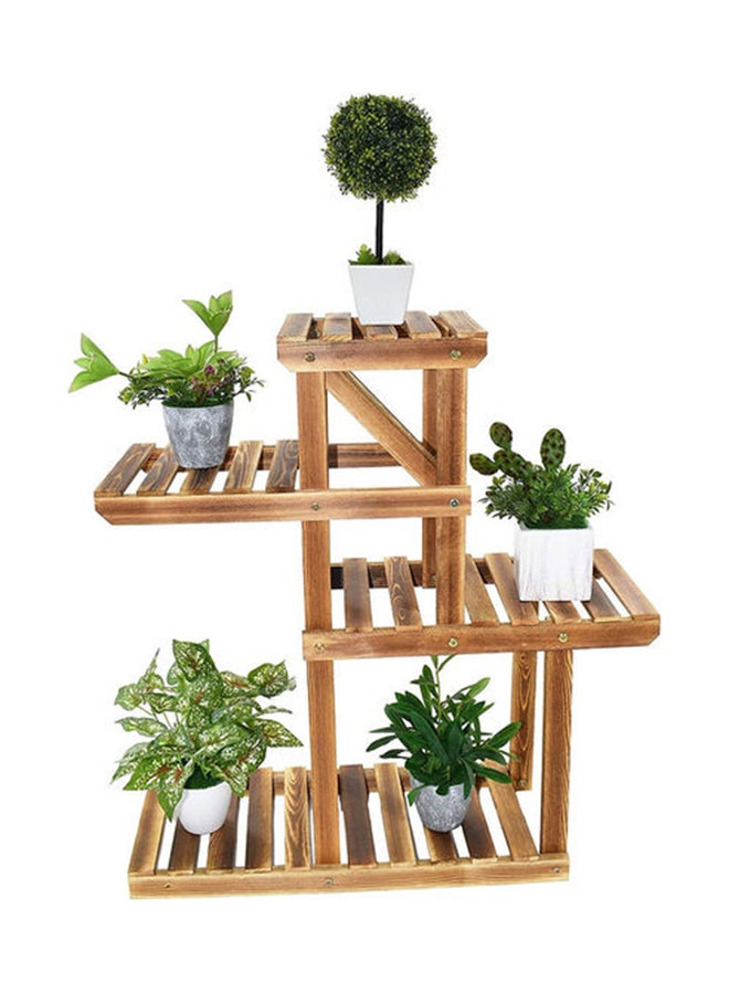 Multi-Tier Flower Pots Display Stand Brown 98x83x25cm