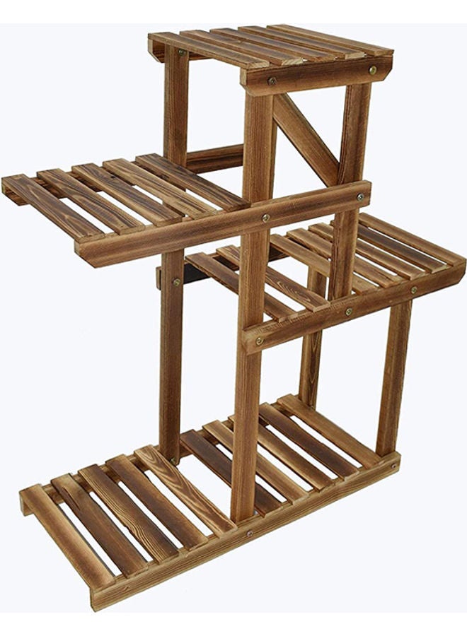 Multi-Tier Flower Pots Display Stand Brown 98x83x25cm