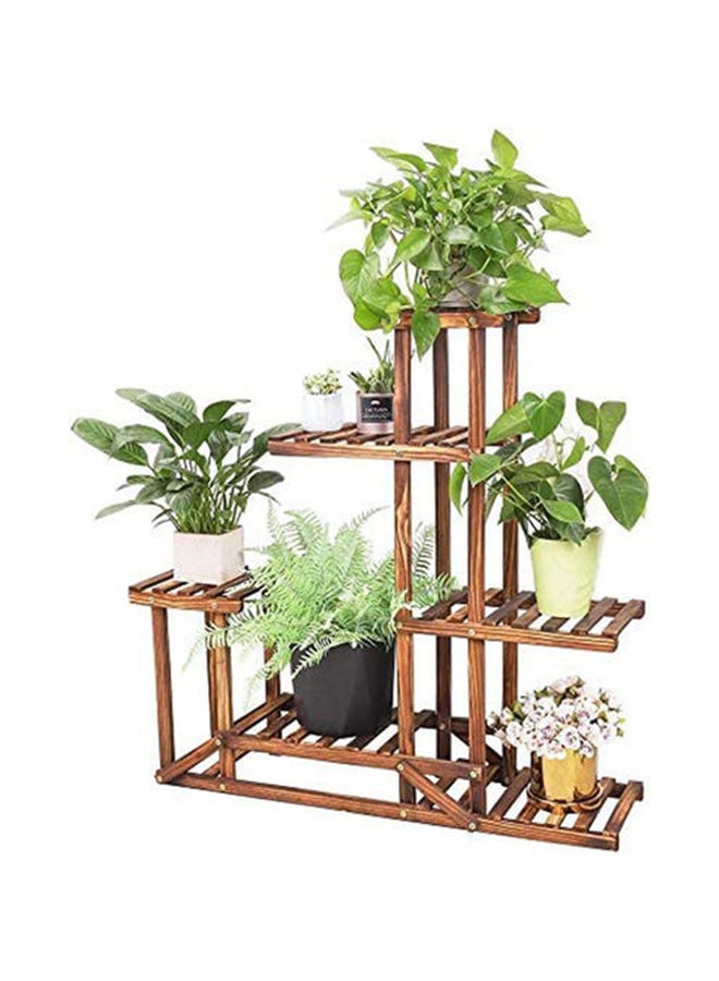 Multi-Tier Flower Pots Display Stand Brown 96x95cm