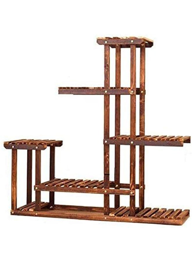 Multi-Tier Flower Pots Display Stand Brown 96x95cm