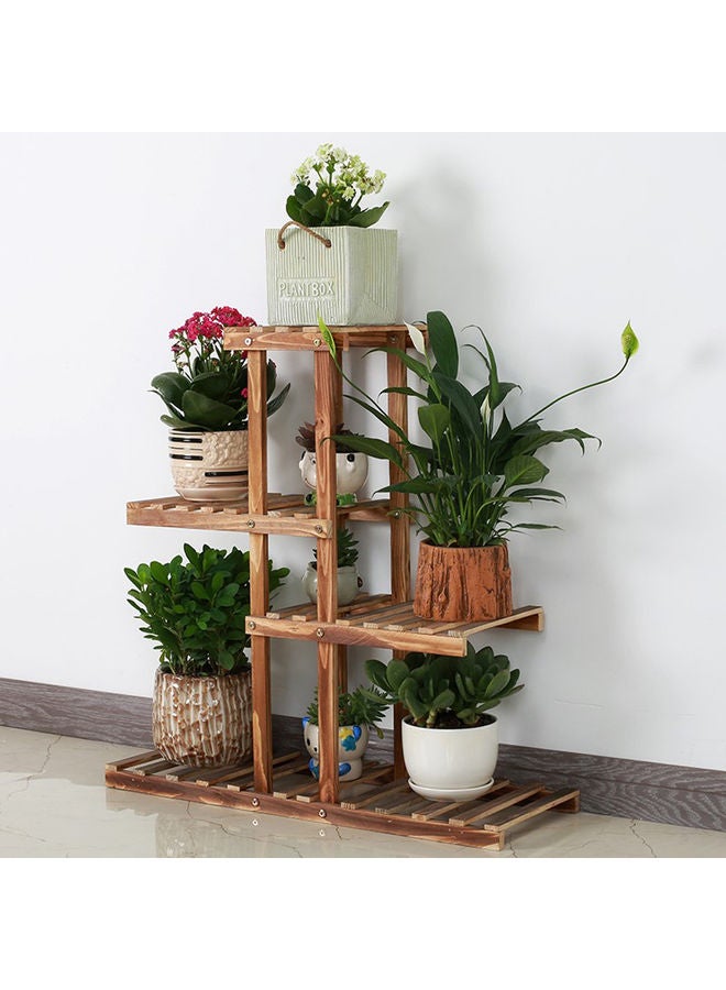 Multi-Tier Flower Pots Display Stand Brown 26.77x23.23x9.45inch