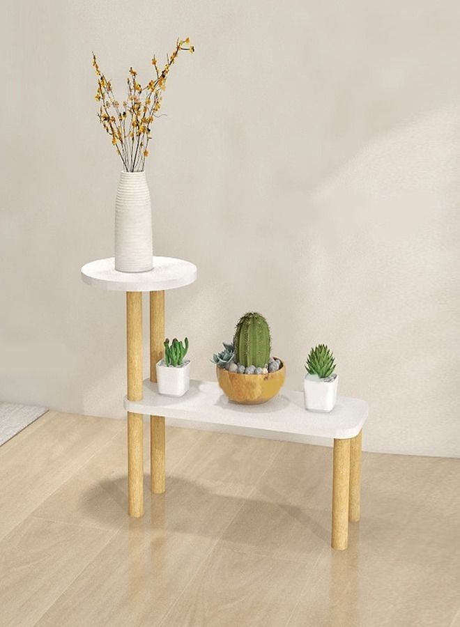 2 Shelves Modern Design Flower Pot Rack for Living Room