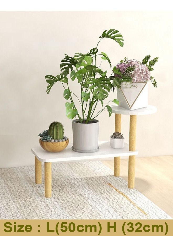 2 Shelves Modern Design Flower Pot Rack for Living Room