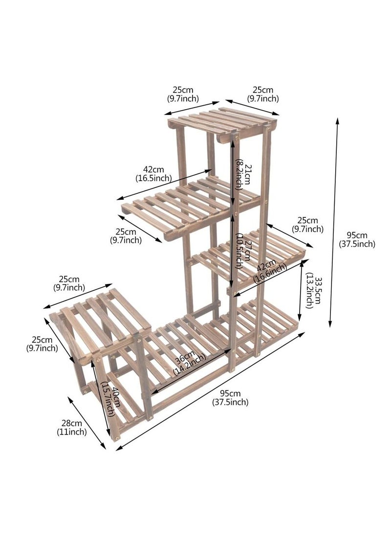 FFD Wooden Flower Display Stand Rack Plant Pots Holder Book Shelf Multilayer Storage Organizer Towel Holder Decorative Garden Item