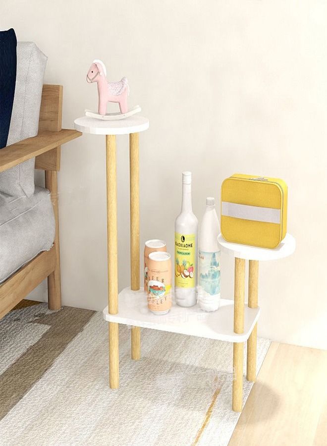 3-Tiers Multipurpose Use Rack Indoor European Style Balcony Flower Shelf Household Living Room Decoration Display Stand Storage Rack 60x20x52 cm