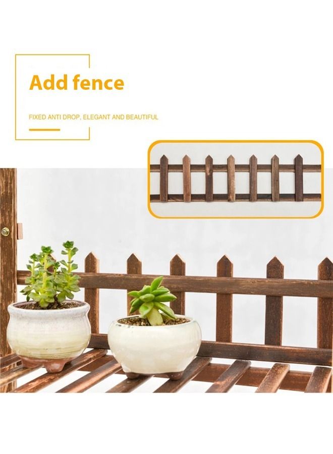 Multi-Layer Balcony Storage Shelf With Wheels 106 x 25 x 95 cm