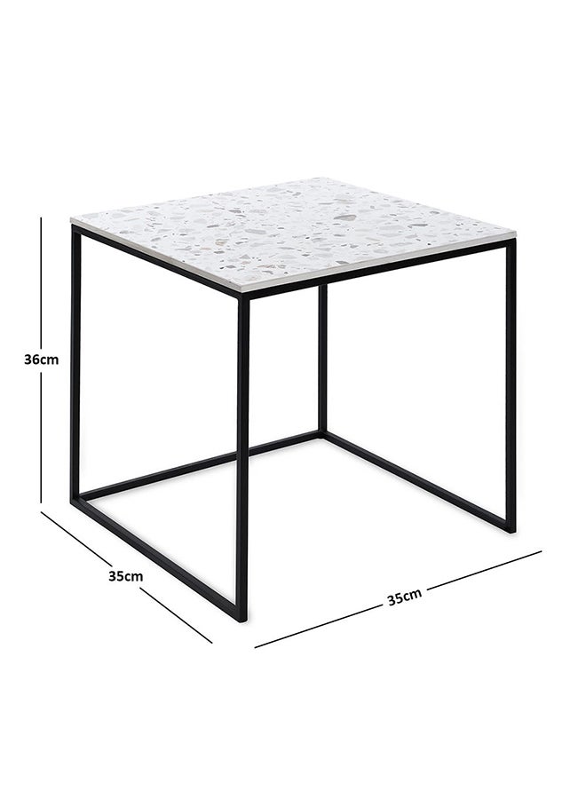 Mabel Plant Table Black/Beige 35x36 cm