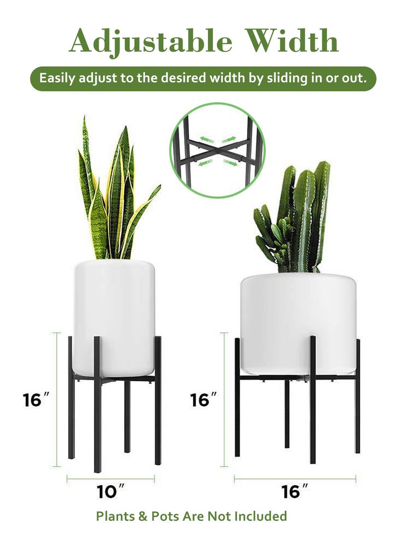 Adjustable Metal Plant Stand for Plants - Heavy Duty Outdoor Indoor Home Planter Holder Rack for 9