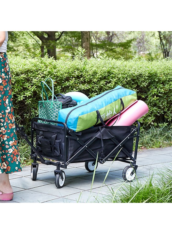 Folding Garden Cart Black 91x48x72cm