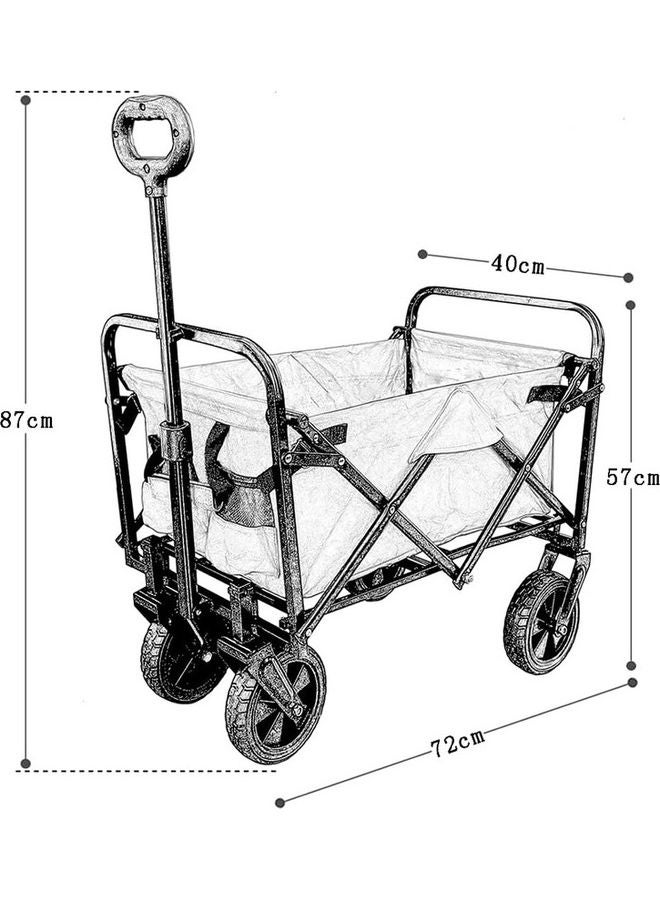Folding Wagon  For Outdoor Utility Blue/Black 87x72x40cm