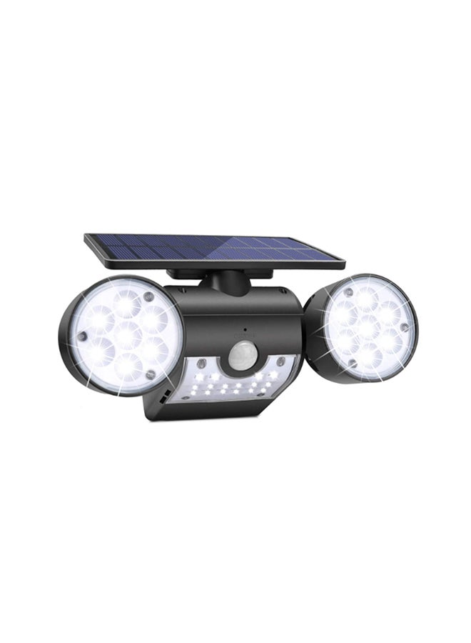 Solar Motion Sensor Dual Head Spotlight Black/Blue