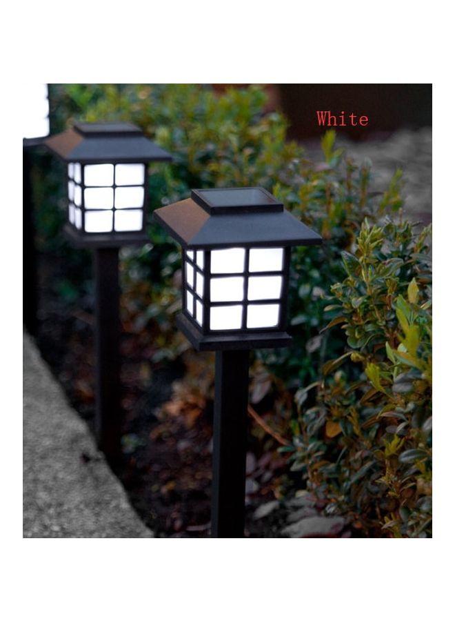 2-Piece Outdoor Solar Lantern Set Black/White