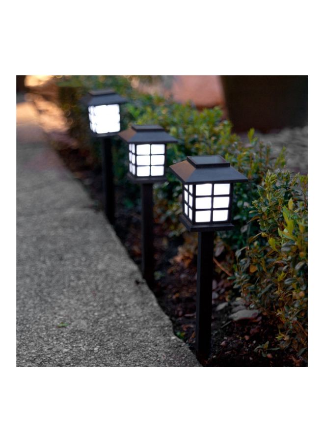 2-Piece Outdoor Solar Lantern Set Black/White