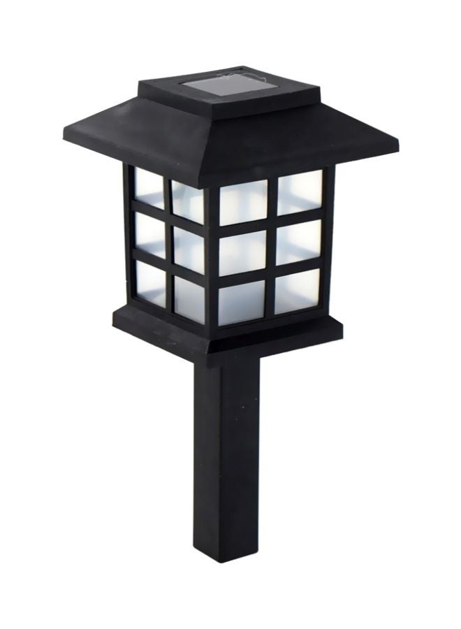 2-Piece Outdoor Solar Lantern Set Black/White